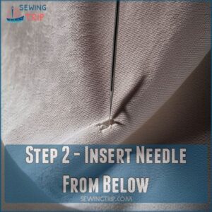 Step 2 - Insert Needle From Below