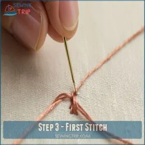 Step 3 - First Stitch