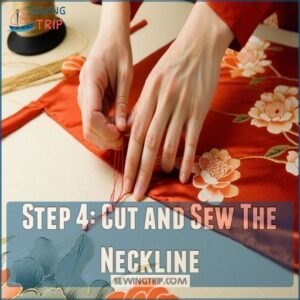 Step 4: Cut and Sew The Neckline