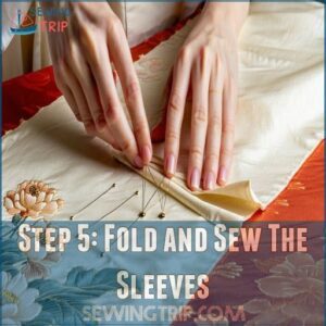 Step 5: Fold and Sew The Sleeves