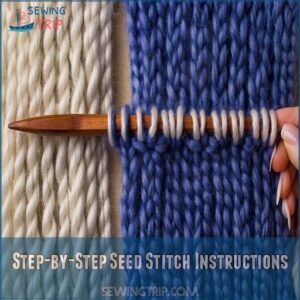 Step-by-Step Seed Stitch Instructions