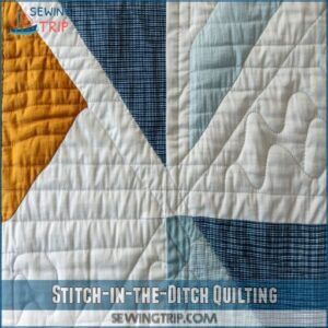 Stitch-in-the-Ditch Quilting Stitch-in-the-Ditch Quilting