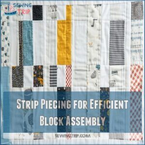 Strip Piecing for Efficient Block Assembly