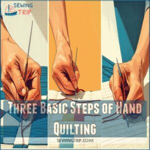 Three Basic Steps of Hand Quilting