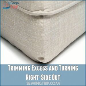 Trimming Excess and Turning Right-Side Out