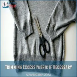 Trimming Excess Fabric if Necessary