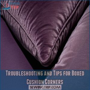 Troubleshooting and Tips for Boxed Cushion Corners