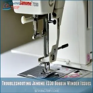 Troubleshooting Janome 7330 Bobbin Winder Issues