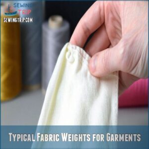 Typical Fabric Weights for Garments