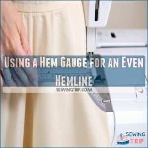 Using a Hem Gauge for an Even Hemline