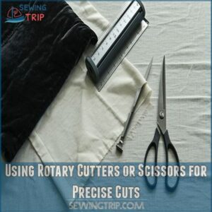 Using Rotary Cutters or Scissors for Precise Cuts