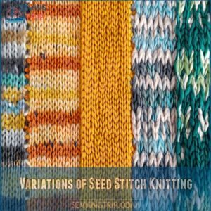 Variations of Seed Stitch Knitting