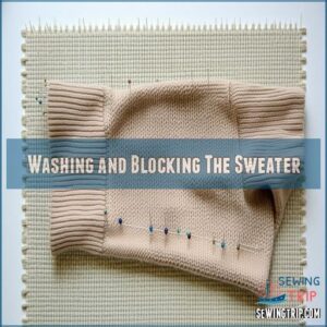 Washing and Blocking The Sweater