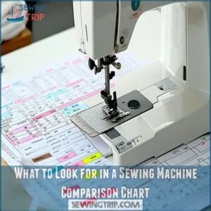 What to Look for in a Sewing Machine Comparison Chart