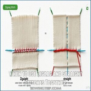 When to Use Zigzag and Straight Stitches Together