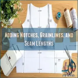 Adding Notches, Grainlines, and Seam Lengths Adding Notches, Grainlines, and Seam Lengths