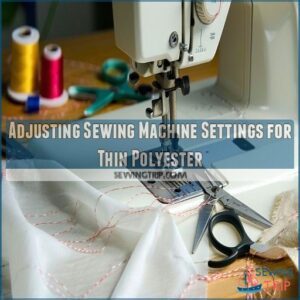 Adjusting Sewing Machine Settings for Thin Polyester