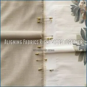 Aligning Fabrics Right Sides Together