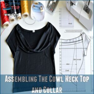 Assembling The Cowl Neck Top and Collar