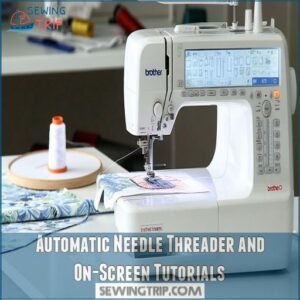 Automatic Needle Threader and On-Screen Tutorials