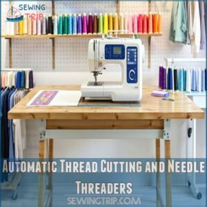 Automatic Thread Cutting and Needle Threaders