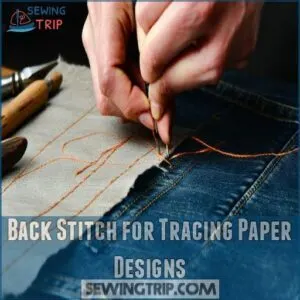 Back Stitch for Tracing Paper Designs