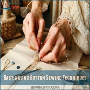 Basting and Button Sewing Techniques Basting and Button Sewing Techniques