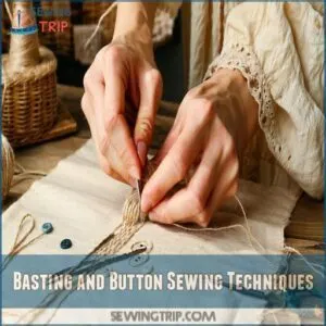 Basting and Button Sewing Techniques