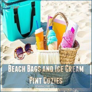 Beach Bags and Ice Cream Pint Cozies Beach Bags and Ice Cream Pint Cozies