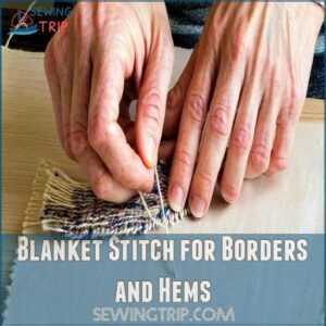 Blanket Stitch for Borders and Hems