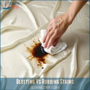 Blotting Vs Rubbing Stains