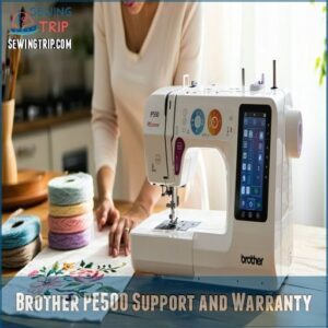 Brother PE500 Support and Warranty