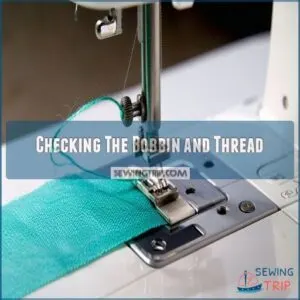 Checking The Bobbin and Thread