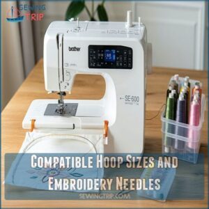 Compatible Hoop Sizes and Embroidery Needles