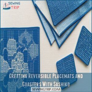 Creating Reversible Placemats and Coasters With Sashiko Creating Reversible Placemats and Coasters With Sashiko