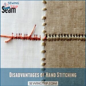 Disadvantages of Hand Stitching