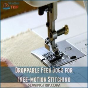 Droppable Feed Dogs for Free-motion Stitching