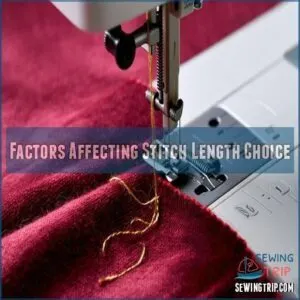 Factors Affecting Stitch Length Choice