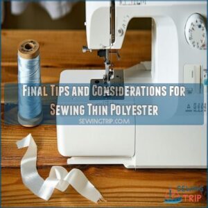 Final Tips and Considerations for Sewing Thin Polyester