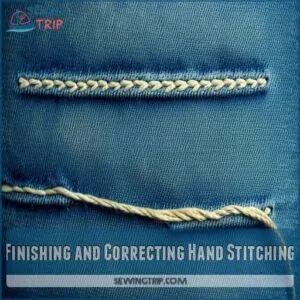 Finishing and Correcting Hand Stitching