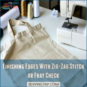 Finishing Edges With Zig-Zag Stitch or Fray Check