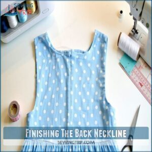 Finishing The Back Neckline