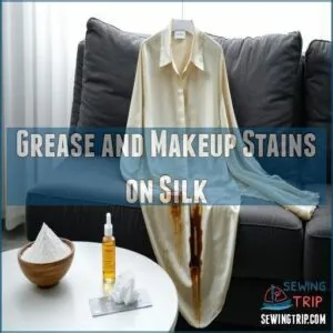 Grease and Makeup Stains on Silk