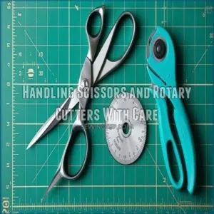 Handling Scissors and Rotary Cutters With Care