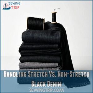 Handling Stretch Vs. Non-Stretch Black Denim