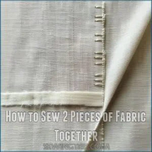 How to Sew 2 Pieces of Fabric Together