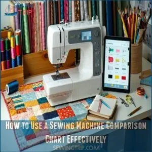 How to Use a Sewing Machine Comparison Chart Effectively