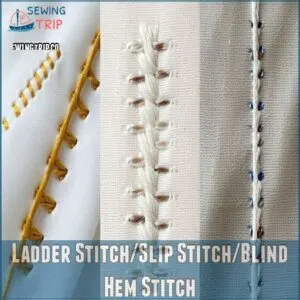 Ladder Stitch/Slip Stitch/Blind Hem Stitch