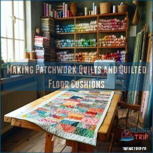 Making Patchwork Quilts and Quilted Floor Cushions Making Patchwork Quilts and Quilted Floor Cushions