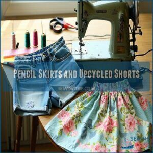 Pencil Skirts and Upcycled Shorts Pencil Skirts and Upcycled Shorts